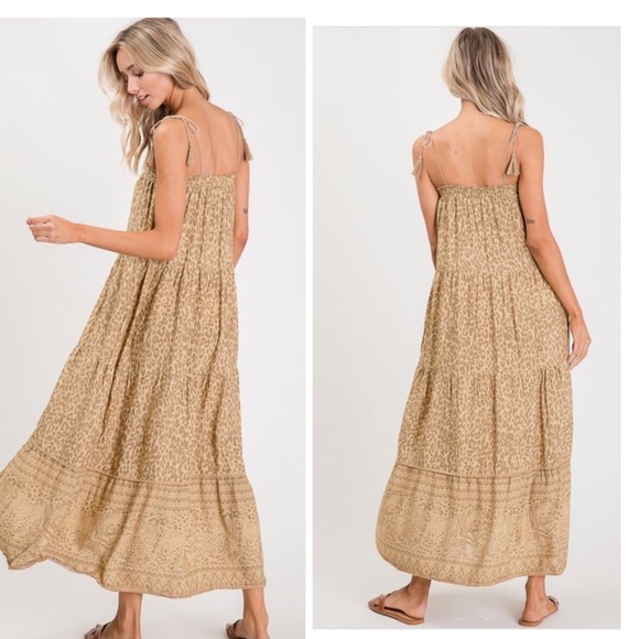 *LAST ONE* Leopard Print Sheath Maxi Dress - Picture 3 of 3